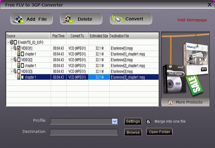 flv player to 3gp converter